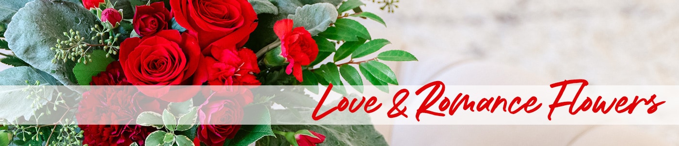 Envoyez l'amour et les fleurs romanes